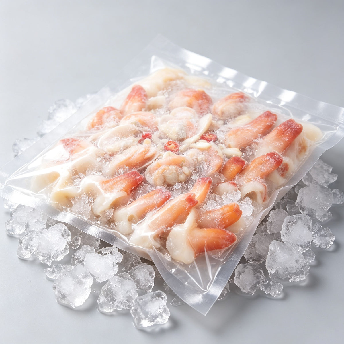 Frozen geoduck siphon meat, trimmed pale crisp slices (2)